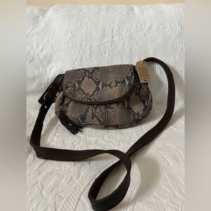 NWT: Lucky Brand Snakeskin Look Crossbody Bag